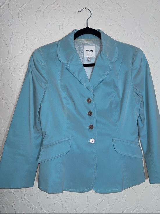 Moschino Jackets & Blazers - Vintage Moschino Iridescent Powder Blue Women's Tailored Blazer
